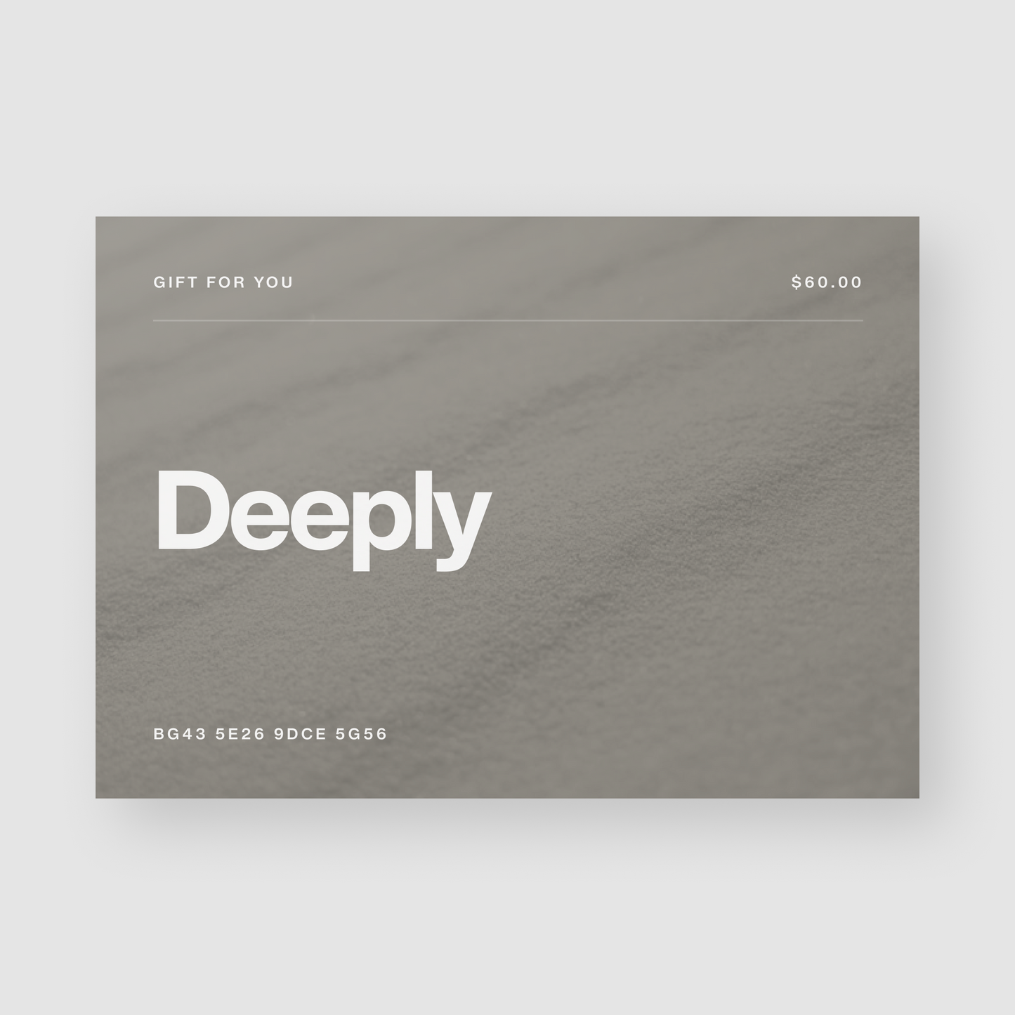 Deeply Gift Card (Digital Gift Cards)