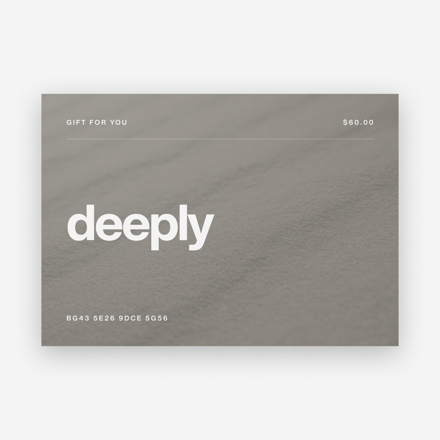 Deeply universal gift card