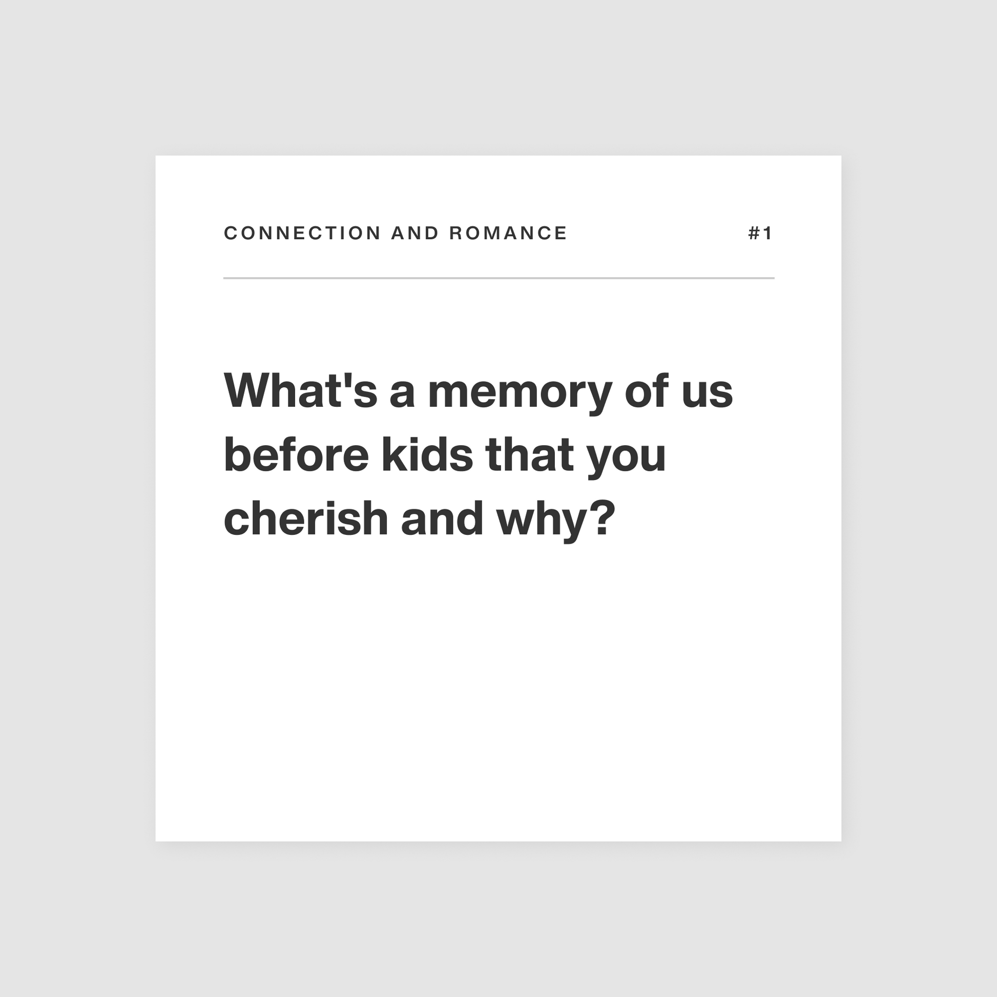Deeply parents edition connection and romance card