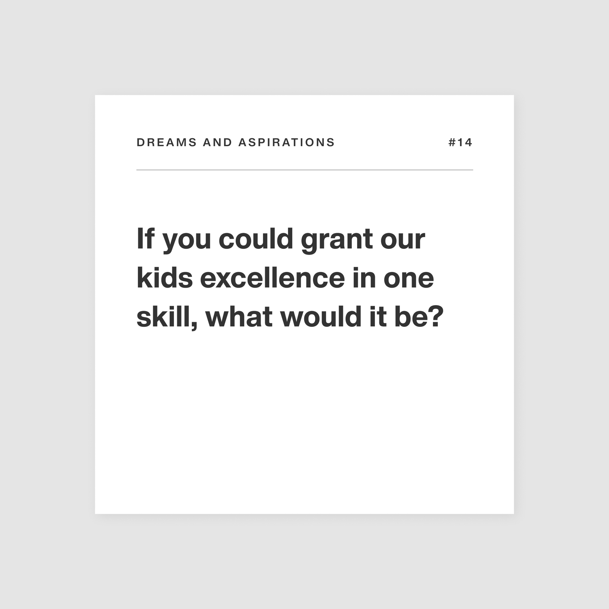 Deeply parents edition dreams and aspirations card