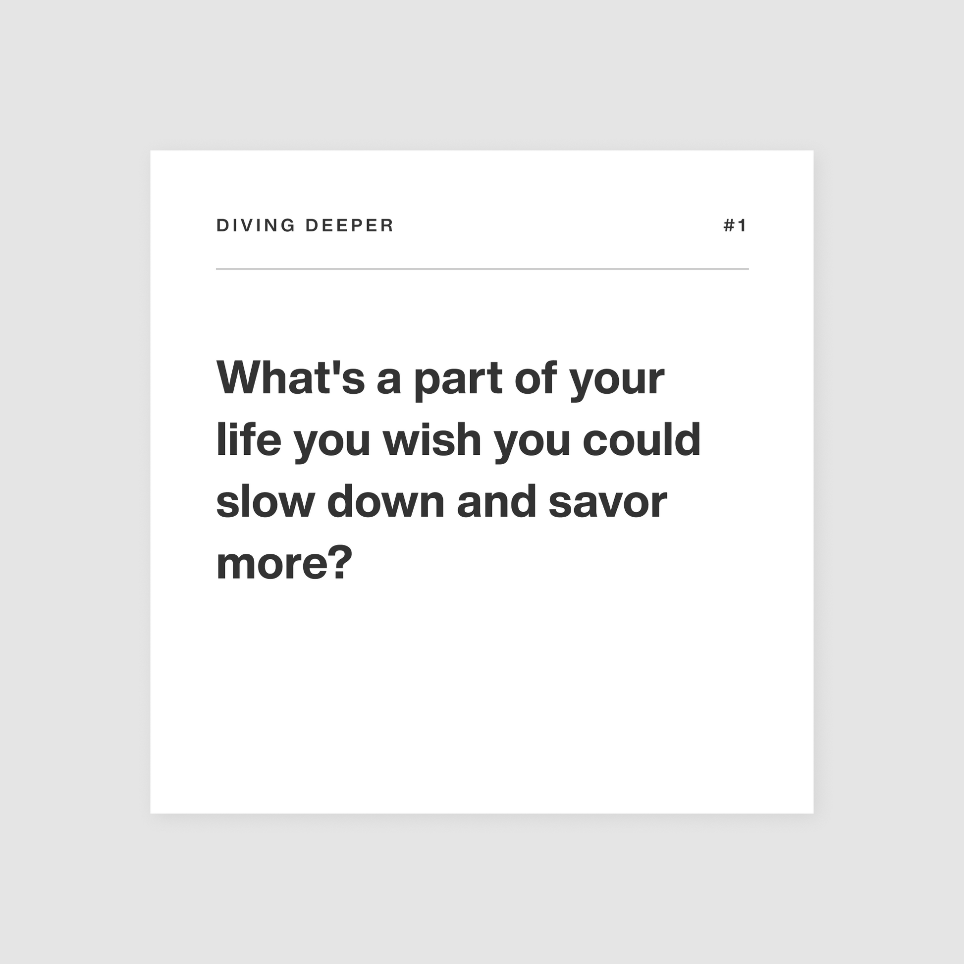 Deeply universal edition diving deeper card