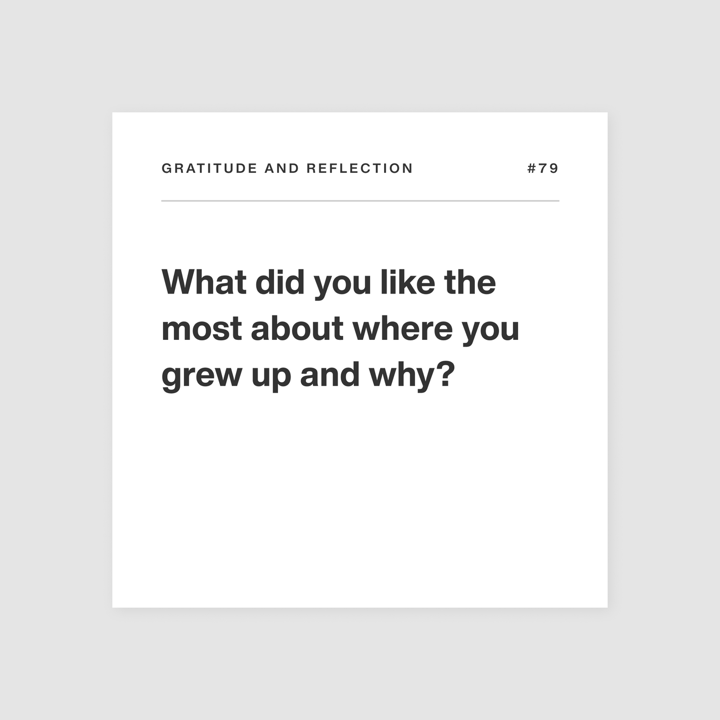 Deeply universal edition gratitude and reflection card