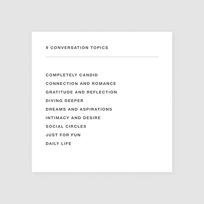 Deeply couples edition topics card