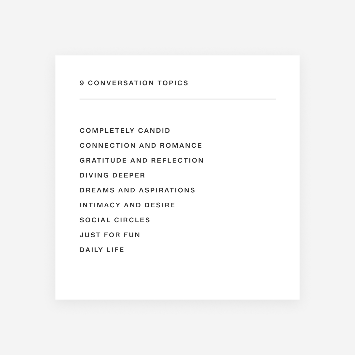 Deeply - Couples Edition 3 (topics)