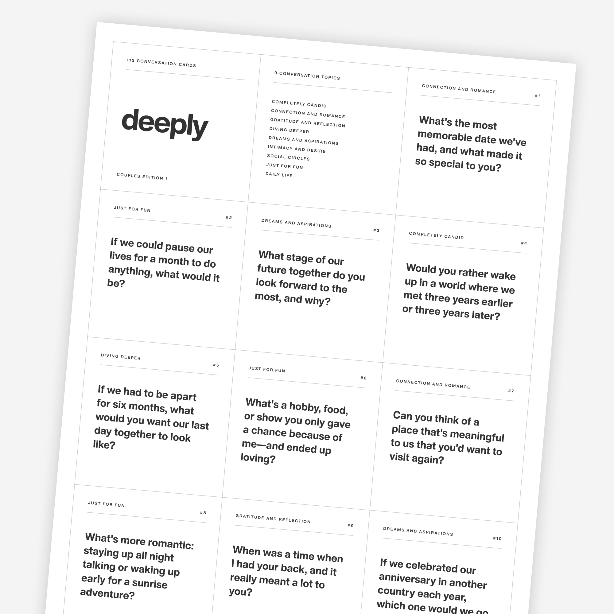 Deeply printable cards