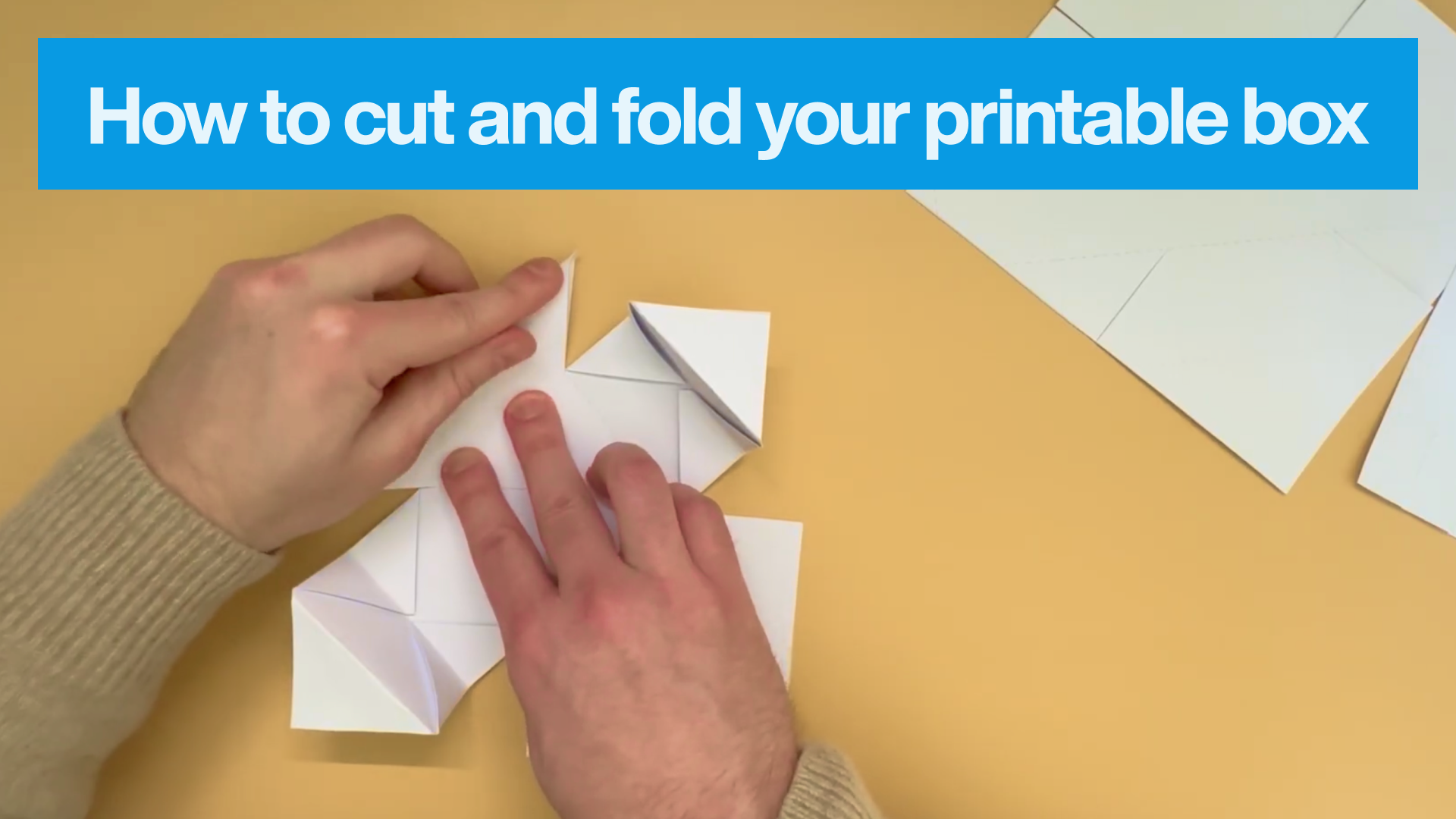 Load video: How to cut and fold your printable box